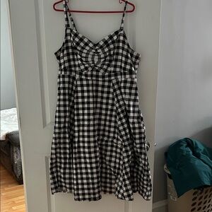 Torrid Black and White Checkered Maxi Dress